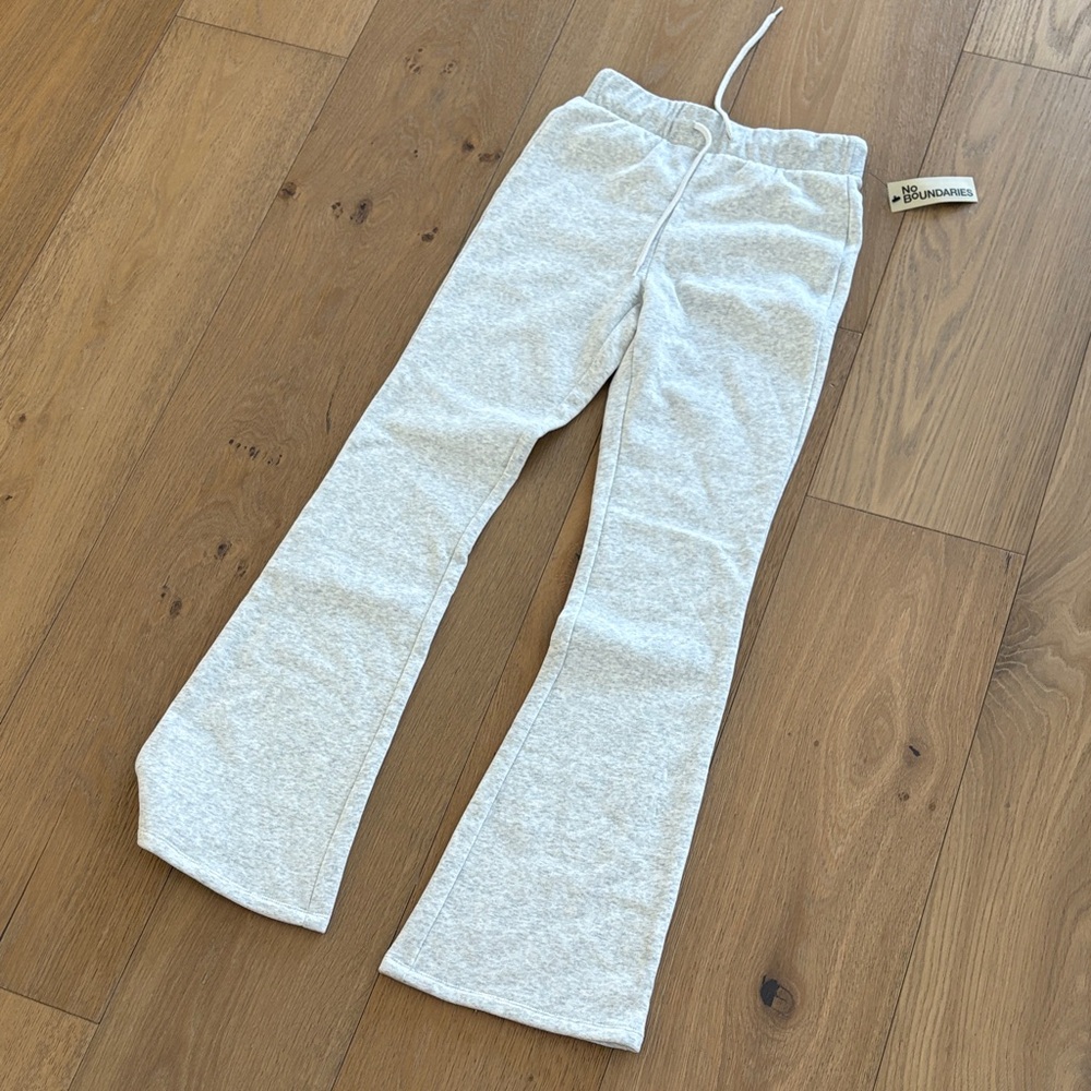 No Boundaries Heather Gray Flared sweats